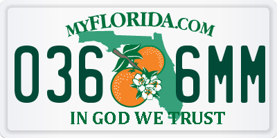 FL license plate 0366MM