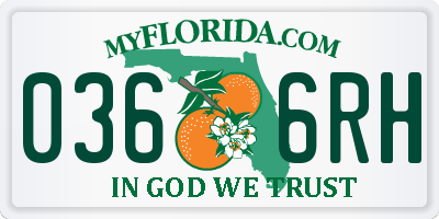 FL license plate 0366RH