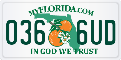 FL license plate 0366UD