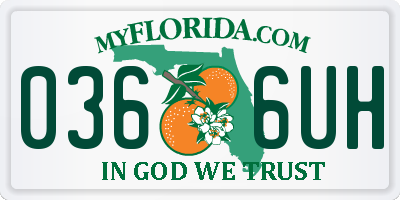 FL license plate 0366UH