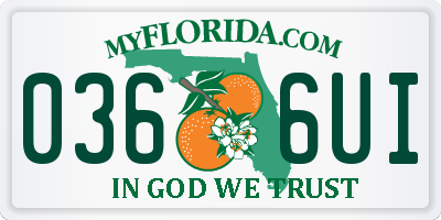 FL license plate 0366UI