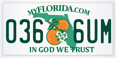 FL license plate 0366UM