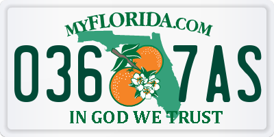 FL license plate 0367AS