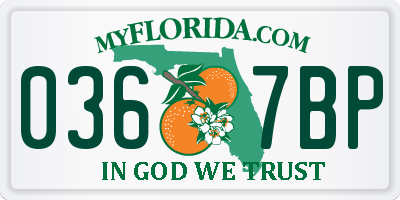 FL license plate 0367BP