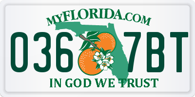 FL license plate 0367BT