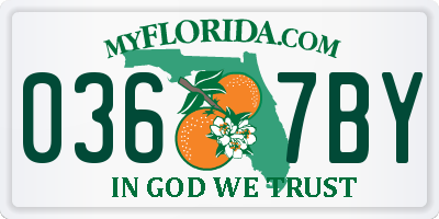 FL license plate 0367BY