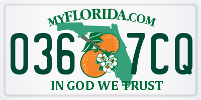 FL license plate 0367CQ