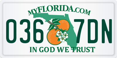 FL license plate 0367DN