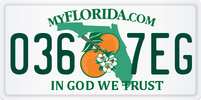 FL license plate 0367EG