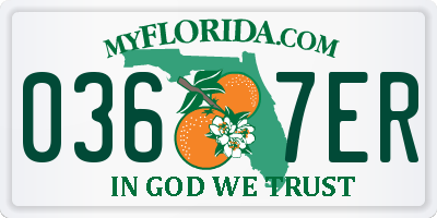 FL license plate 0367ER