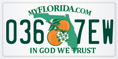 FL license plate 0367EW
