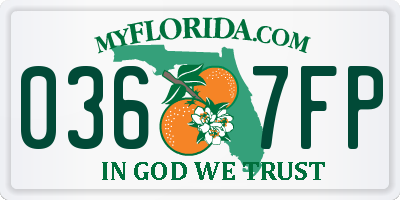 FL license plate 0367FP
