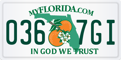 FL license plate 0367GI