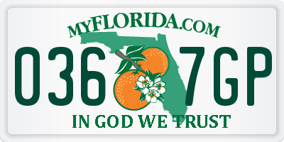 FL license plate 0367GP