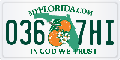 FL license plate 0367HI