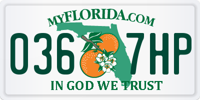 FL license plate 0367HP