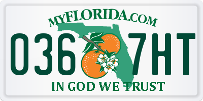 FL license plate 0367HT