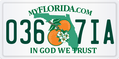 FL license plate 0367IA