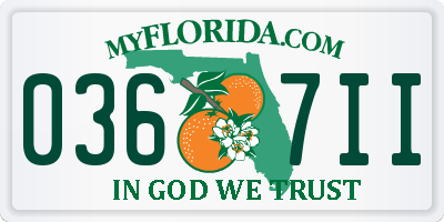 FL license plate 0367II