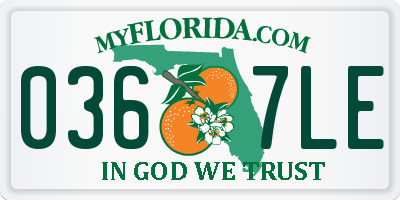FL license plate 0367LE
