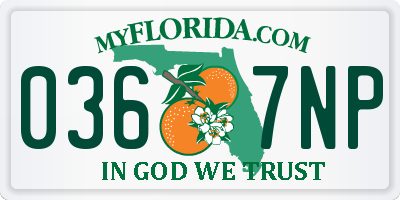 FL license plate 0367NP