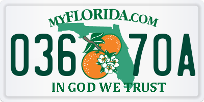 FL license plate 0367OA