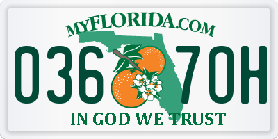 FL license plate 0367OH