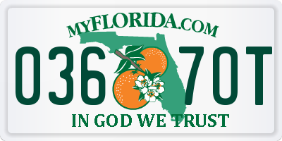 FL license plate 0367OT
