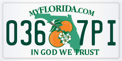 FL license plate 0367PI
