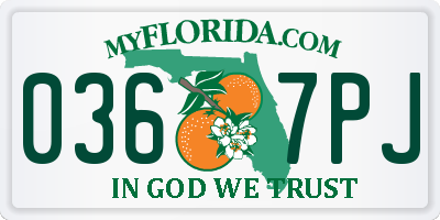 FL license plate 0367PJ