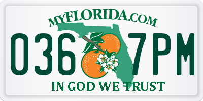 FL license plate 0367PM