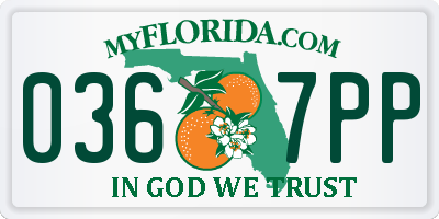 FL license plate 0367PP