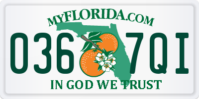 FL license plate 0367QI