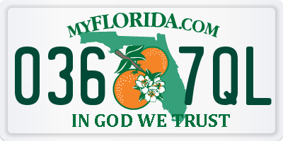 FL license plate 0367QL