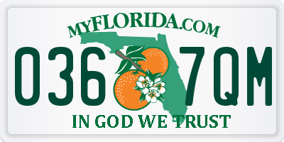 FL license plate 0367QM