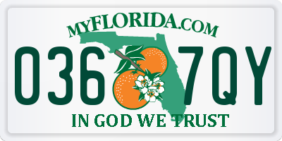 FL license plate 0367QY