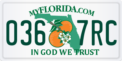 FL license plate 0367RC