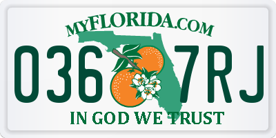 FL license plate 0367RJ