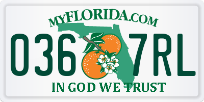 FL license plate 0367RL