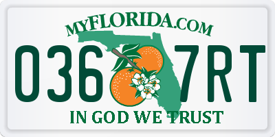 FL license plate 0367RT
