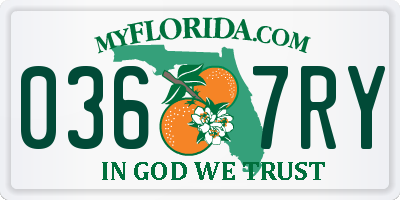 FL license plate 0367RY