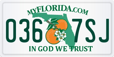 FL license plate 0367SJ