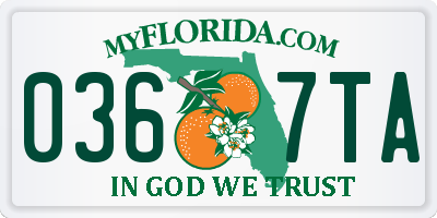 FL license plate 0367TA