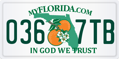 FL license plate 0367TB