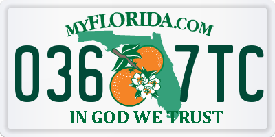 FL license plate 0367TC