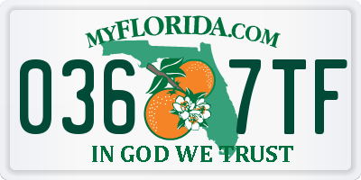 FL license plate 0367TF