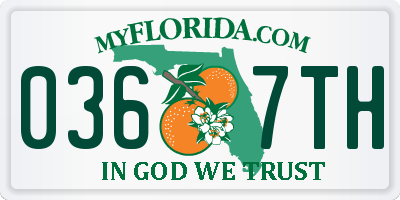 FL license plate 0367TH