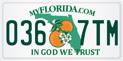 FL license plate 0367TM
