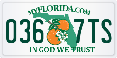 FL license plate 0367TS