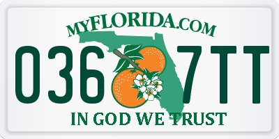 FL license plate 0367TT